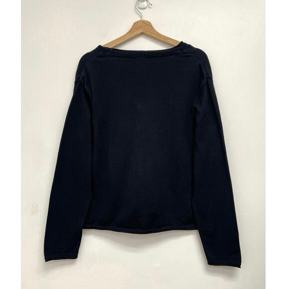 Pact Organic Cotton Fine Knit Ribbed Trim Classic V-Neck Boxy Cardigan - Medium - Picture 3 of 8